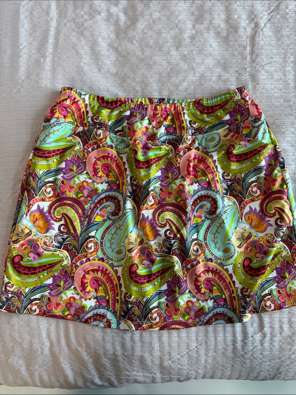 B Skinz Vibrant Paisley Print Skort - Multicolor